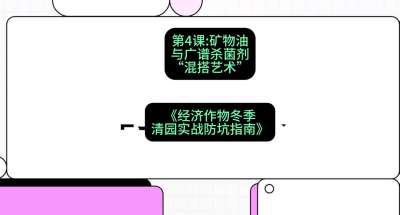 第4节：【替代方案】矿物油与广谱杀菌剂的&ldquo;混搭艺术&rdquo;，课程：《经济作物冬季清园&middot;实战防坑指南》#识农AI