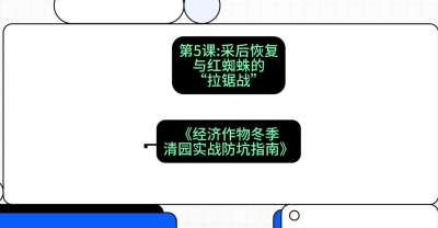 第5节：【柑橘清园】采后恢复与红蜘蛛的&ldquo;拉锯战&rdquo;，课程：《经济作物冬季清园&middot;实战防坑指南》#识农AI