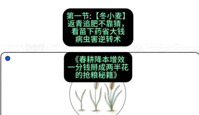 第一节：【冬小麦】返青追肥不靠猜，看苗下药省大钱